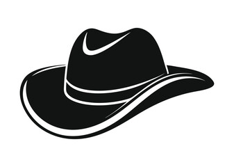 Cowgirl hat silhouette, cowgirl hat icon, cowgirl vector illustration.
