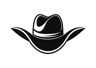 Cowgirl hat silhouette, cowgirl hat icon, cowgirl vector illustration.