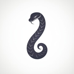 Fototapeta premium Elegant Black Snake Silhouette Design Graphic Illustration Art