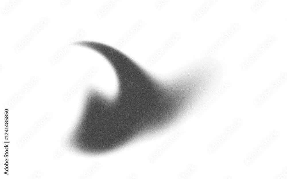 Poster creative abstract composition with a magnificent blurry spot, which is combined with soft noise text