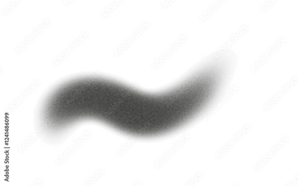 Poster abstract representation of noise with smooth blur on a white isolated background.