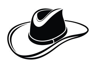 Cowgirl hat silhouette, cowgirl hat icon, cowgirl vector illustration.