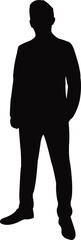 a man standing body silhouette vector