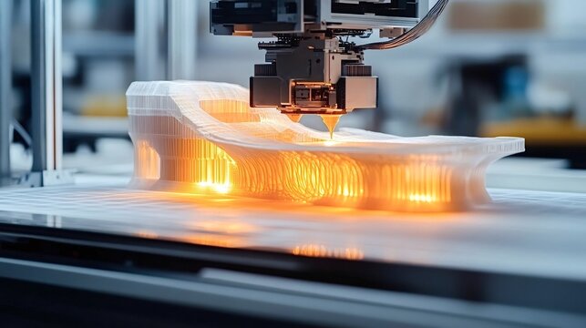 Modern 3d printer is creating an architectural model using resin and uv light, showcasing advanced additive manufacturing technology in action