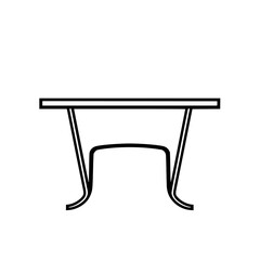 Modern Minimalist Table Design: Clean Lines and Geometric Shapes. Simple Furniture Illustration for Home Decor and Interior Design Inspiration.