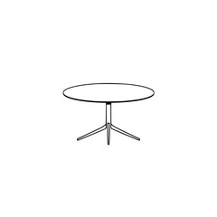 Modern Round Table: Minimalist Interior Design Furniture. Clean Lines, Simple Shape, Elegant Aesthetic for Living Room or Dining Space.