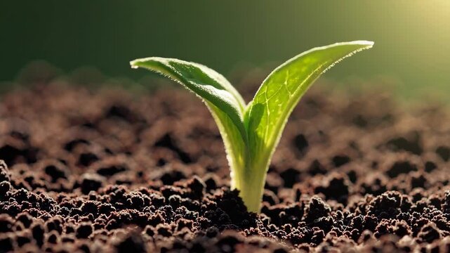 time-lapse of a seed sprouting into a beautiful flowering plant