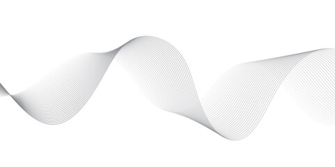 Abstract wave element for design. Digital frequency track equalizer. Stylized line art background. Vector illustration. Wave with lines created using the blend tool. Curved wavy line, smooth stripe.