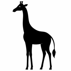 Minimalist Giraffe Silhouette Vector Design