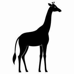 Minimalist Giraffe Silhouette Vector Design