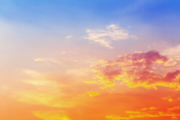The colors of the sky after the sun