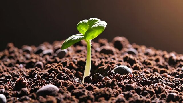 time-lapse of a seed sprouting into a beautiful flowering plant