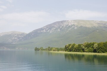 Obraz premium The tranquil Sveti Naum Monastery situated alongside North Macedonia's Lake Ohrid