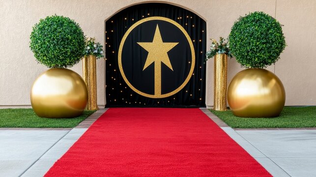 Glamorous Red Carpet Entrance
