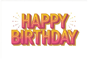 Stunning Happy Birthday Graphic Design. Festive & Modern Vector Art