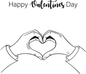 Happy Valentines Day love sign