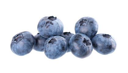 Fresh blueberry isolated on white background. Bilberry or whortleberry berries. Clipping path.