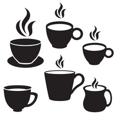 Coffee mug silhouettes 
