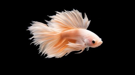Obraz premium Graceful betta fish in motion aquatic habitat wildlife photography underwater scene close-up vibrant colors