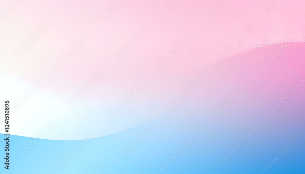 Aufkleber soft gradient background with gentle waves transitioning from pink to white to blue, creating a sere