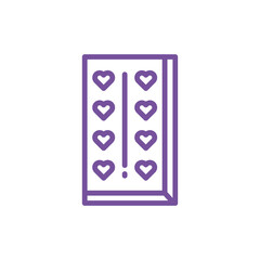chocolate shape love line icon