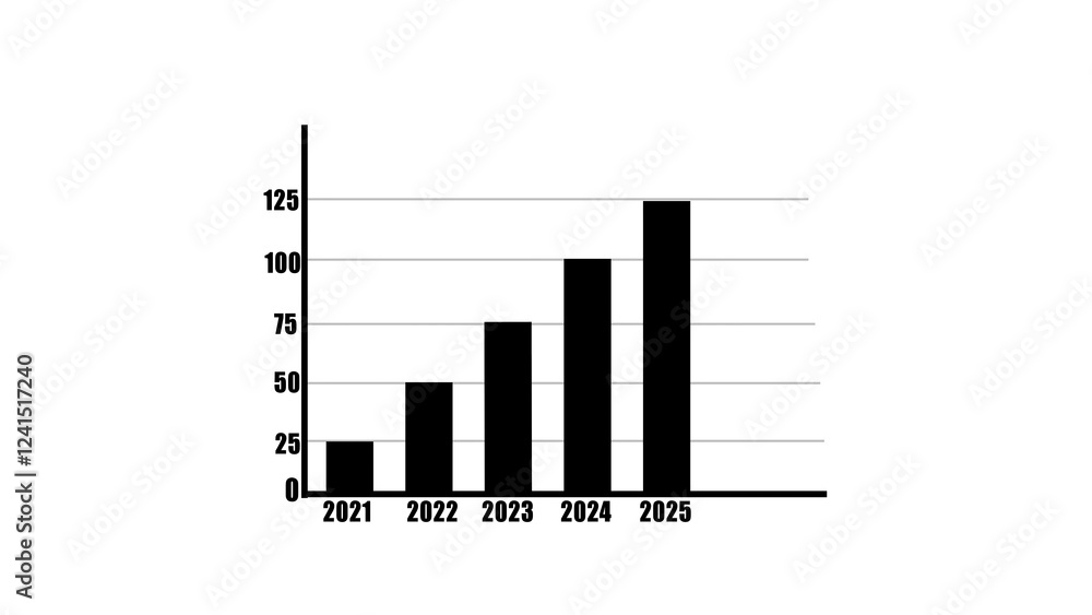 Poster graph bar visually representing data, essential for analytics, tracking performance, simplifying tre