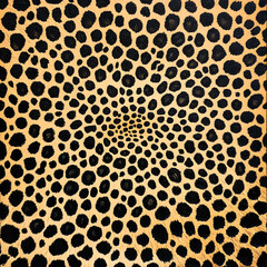 Aerial view of leopard skin vector flat pattern