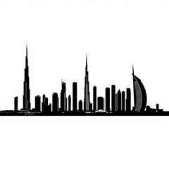 Obraz premium Portland oregon skyline silhouetted skyline cityscape architecture illustration building city vector