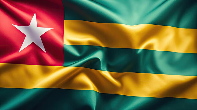 togolese flag for national Day or Independence Day of togo