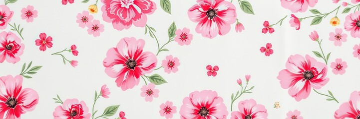 Obraz premium Pastel Floral Linen Backdrop for Mother's Day