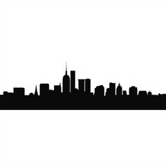 Naklejka premium A businessman overlooking a city skyline during dusk embodying ambition and vision silhouetted skyline cityscape architecture illustration building city vector