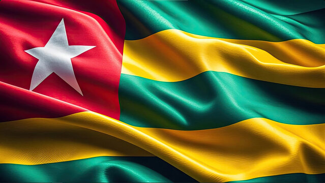 togolese flag for national Day or Independence Day of togo