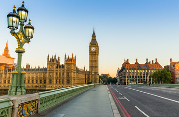 Big Ben in London at sunrise, UK