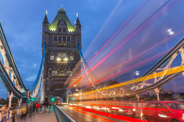 Obraz premium Tower Bridge in London at night, UK
