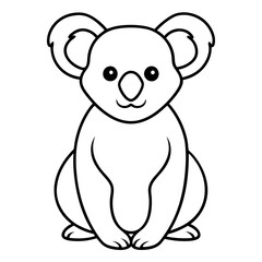 One-Line Koala Vector Design