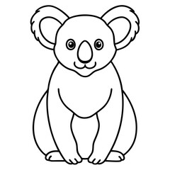 One-Line Koala Vector Design