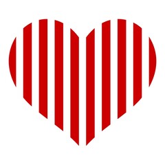 Heart clip art design on plain white transparent isolated background for card, shirt, hoodie, sweatshirt, apparel, tag, mug, icon, poster or badge