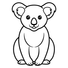 One-Line Koala Vector Design
