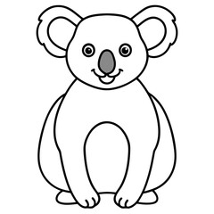 One-Line Koala Vector Design