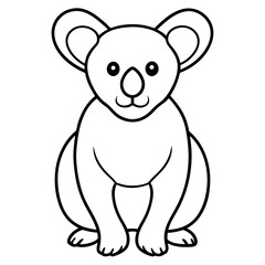 One-Line Koala Vector Design