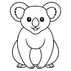 One-Line Koala Vector Design