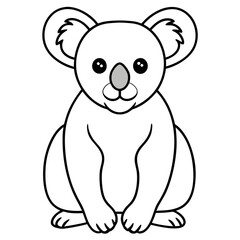 One-Line Koala Vector Design