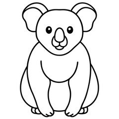 One-Line Koala Vector Design