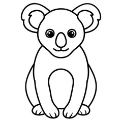 One-Line Koala Vector Design