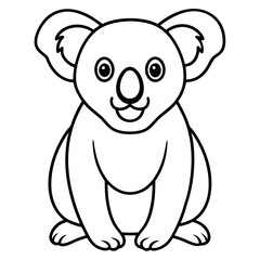 One-Line Koala Vector Design
