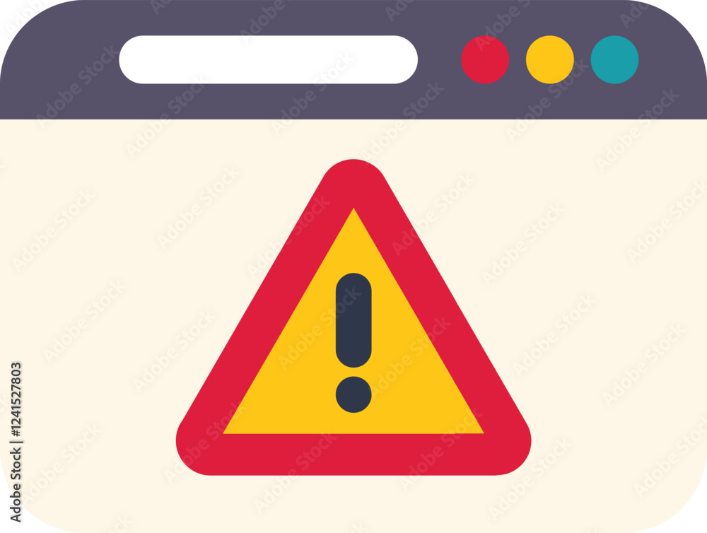 Poster website is showing a warning sign with an exclamation mark, indicating a potential security risk or 