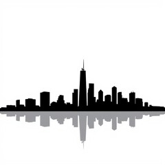 Obraz premium Artistic paper illustration of the skyline of shanghai silhouetted skyline cityscape architecture illustration building city vector