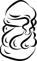 Bakery dessert. Hand drawn vector isolated doodle. Choux