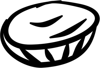 Bakery dessert. Hand drawn vector isolated doodle. Donut 