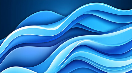 Fototapeta premium Abstract blue waves flowing, ocean-like design, background for websites or presentations